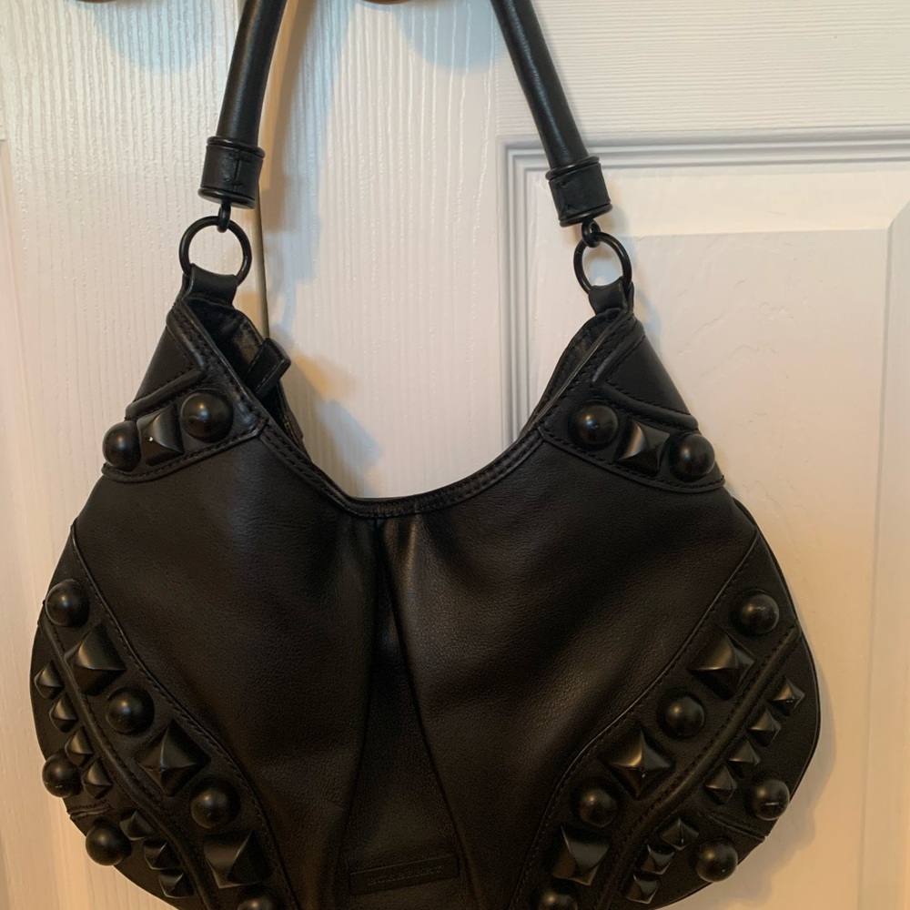 Burberry Black Studded Shoulder Bag